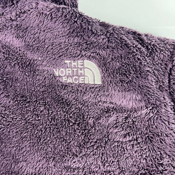 The North Face Fuzzy Fleece Osito Full Zip Jacket Womens Small Purple Mock Neck - Picture 13 of 16